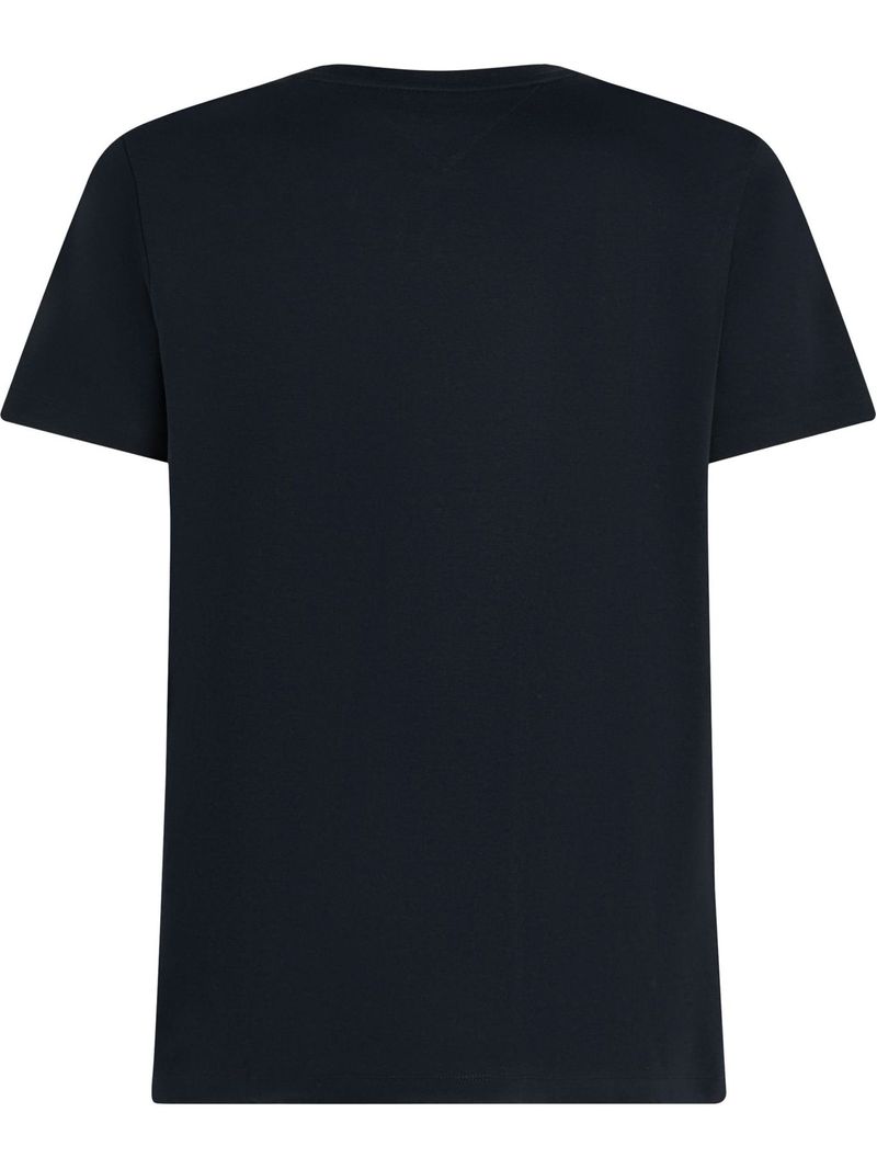 Remera-de-cuello-redondo-con-logo-bordado