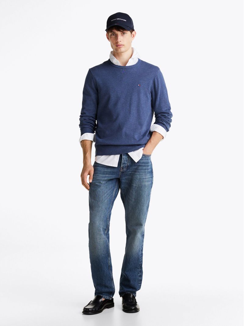 Sweater-de-cuello-redondo-con-logo-bordado