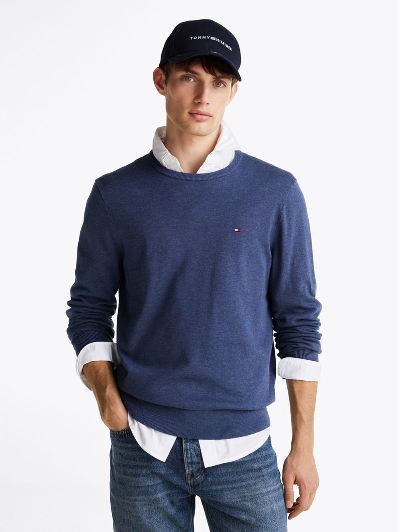 Sweater-de-cuello-redondo-con-logo-bordado