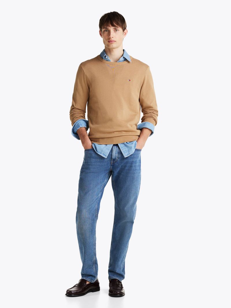 Sweater-de-cuello-redondo-con-logo-bordado