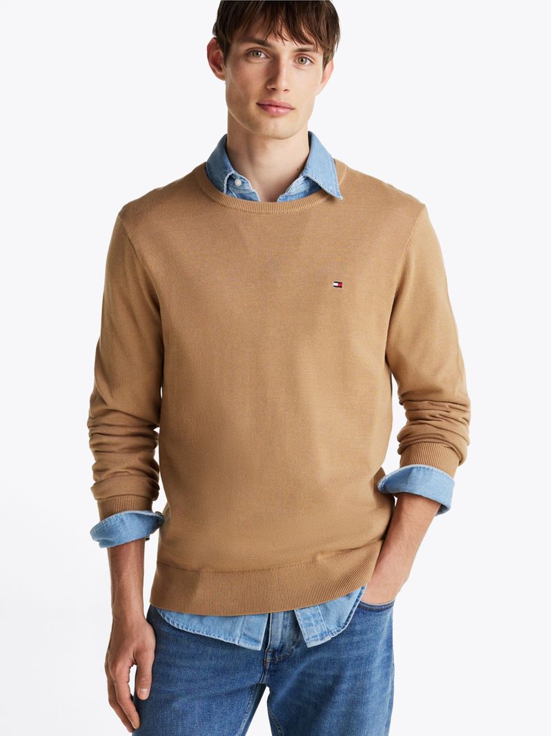 Sweater-de-cuello-redondo-con-logo-bordado