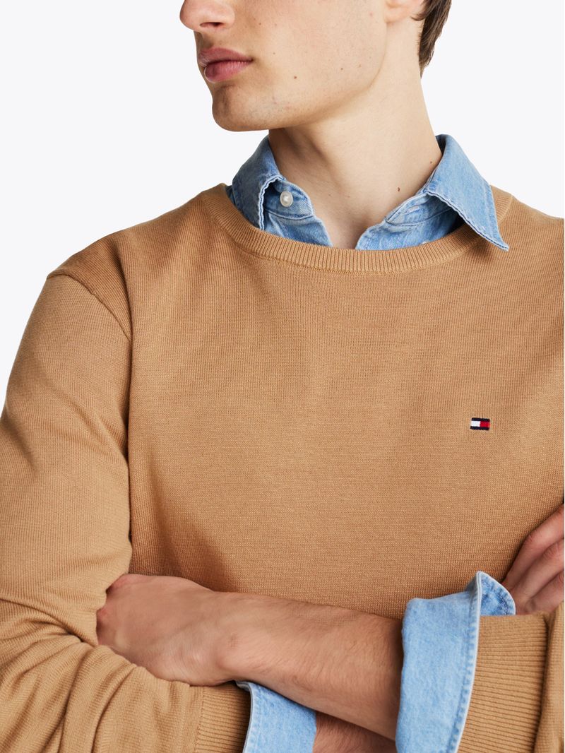Sweater-de-cuello-redondo-con-logo-bordado
