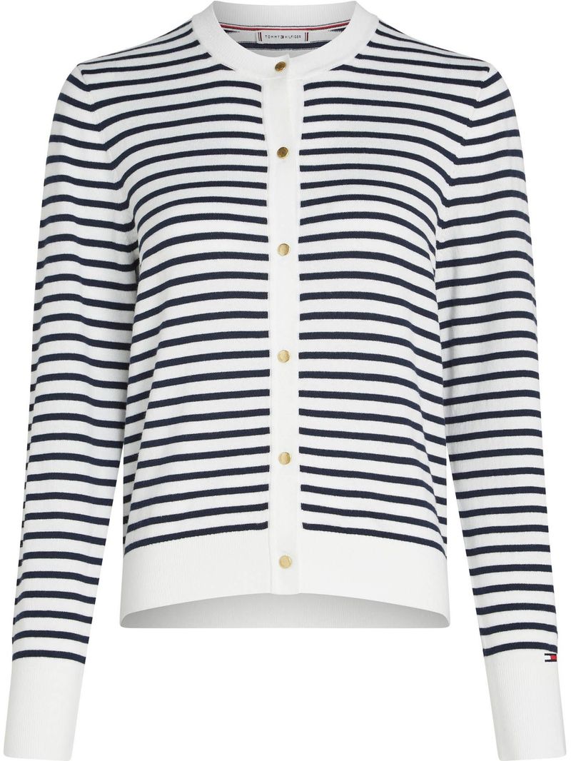 Cardigan-de-rayas-con-logo