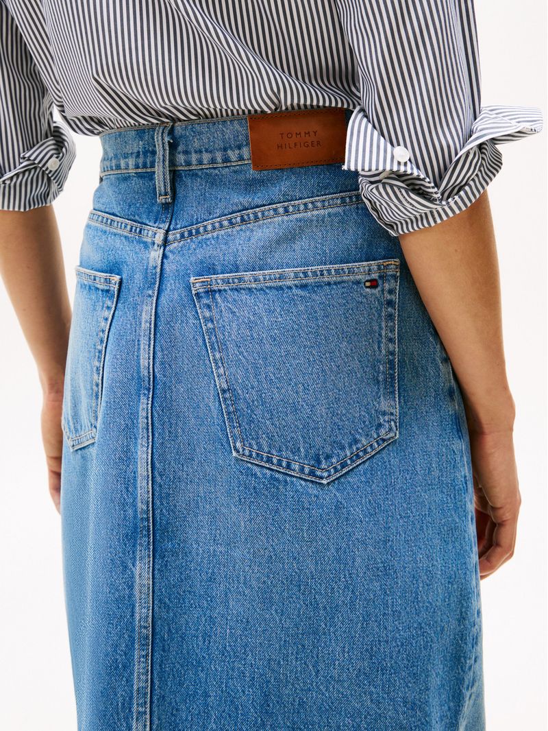 Falda-midi-denim-de-cintura-alta