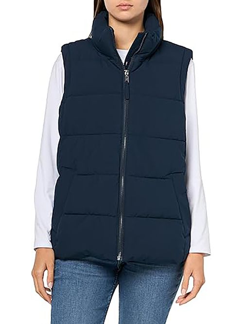 Chaleco de cuello alto con cierre de cremallera