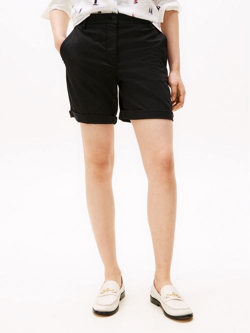 Pantalón corto chino Mom con vuelta