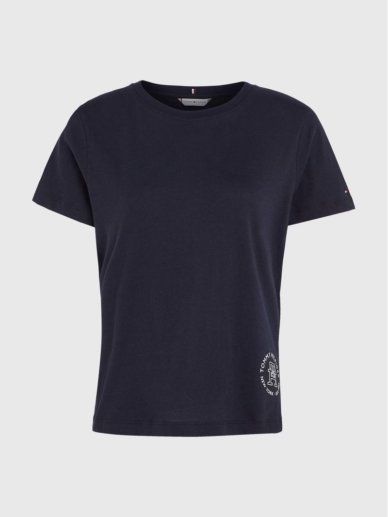 Remera-de-cuello-redondo-con-logo