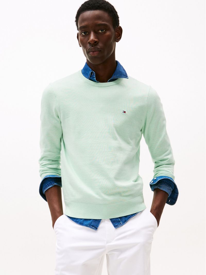 Sweater-de-cuello-redondo-con-logo-bordado
