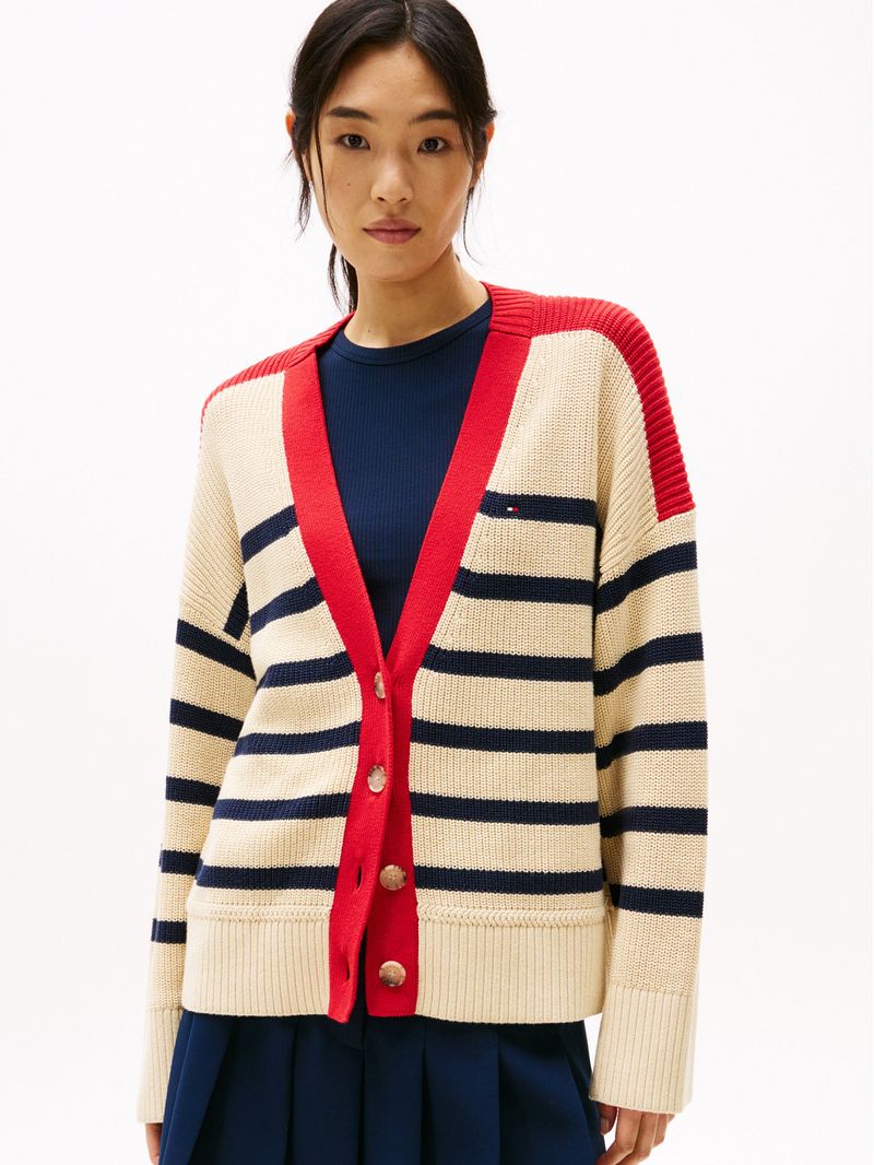Cardigan-amplio-con-Cuello-en-V