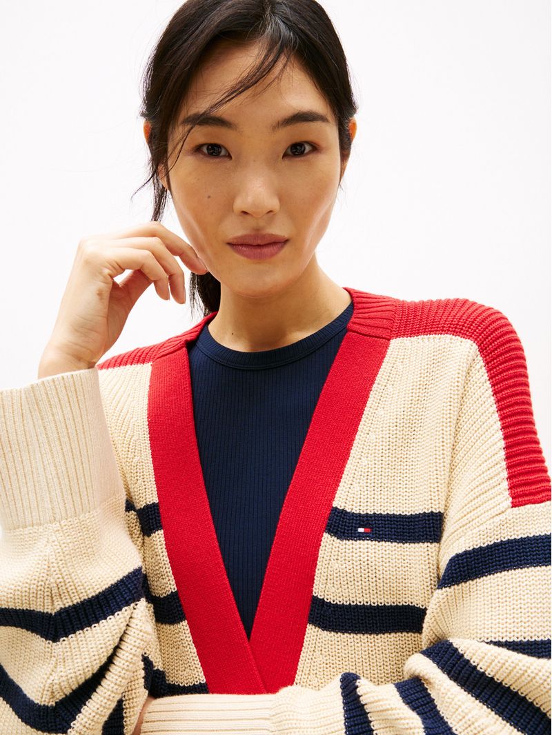 Cardigan-amplio-con-Cuello-en-V