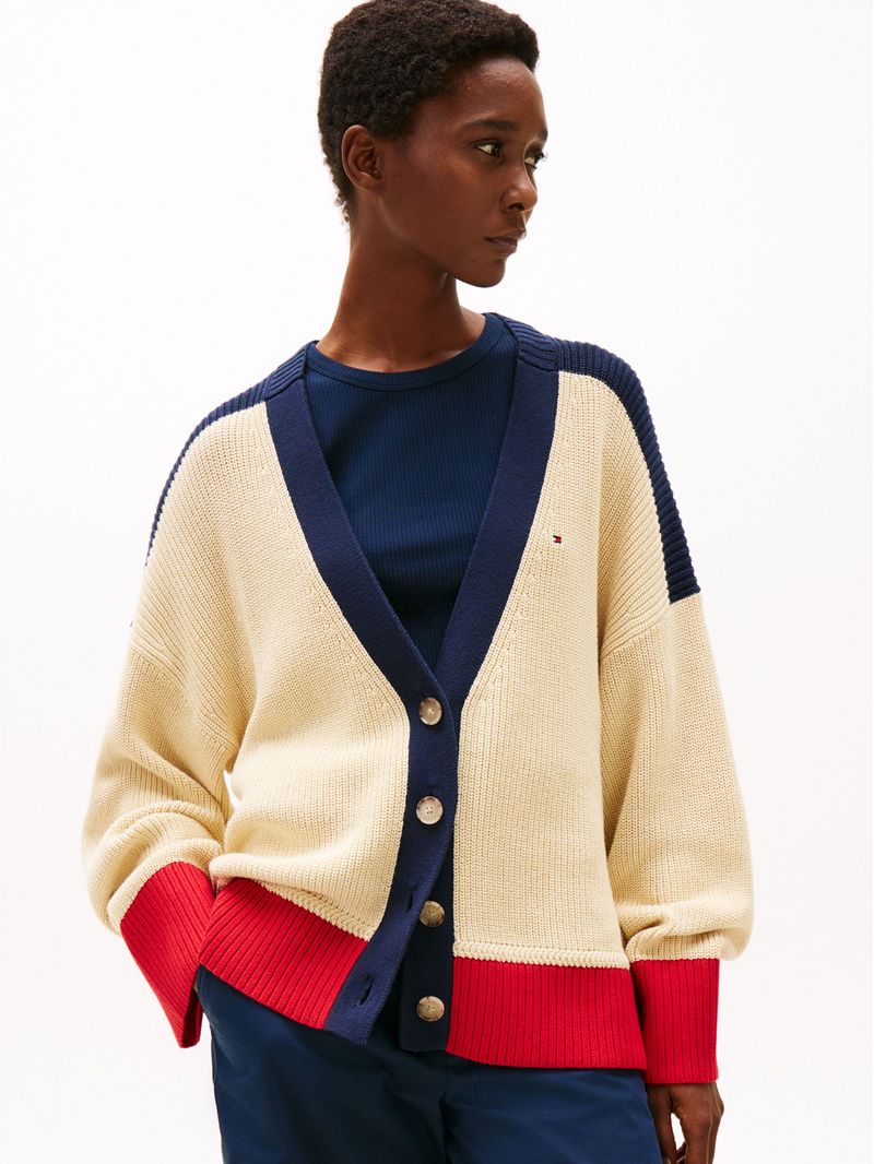 Cardigan-amplio-con-Cuello-en-V