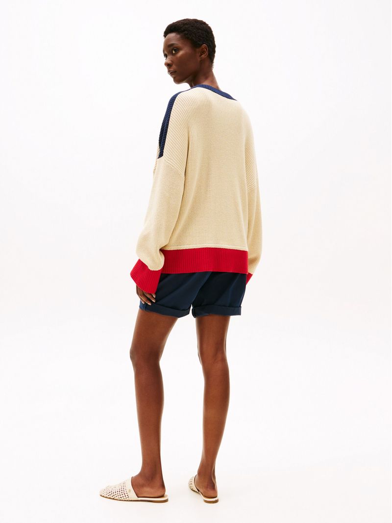 Cardigan-amplio-con-Cuello-en-V
