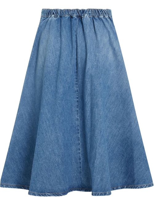 Falda denim con cinturón de cuerda