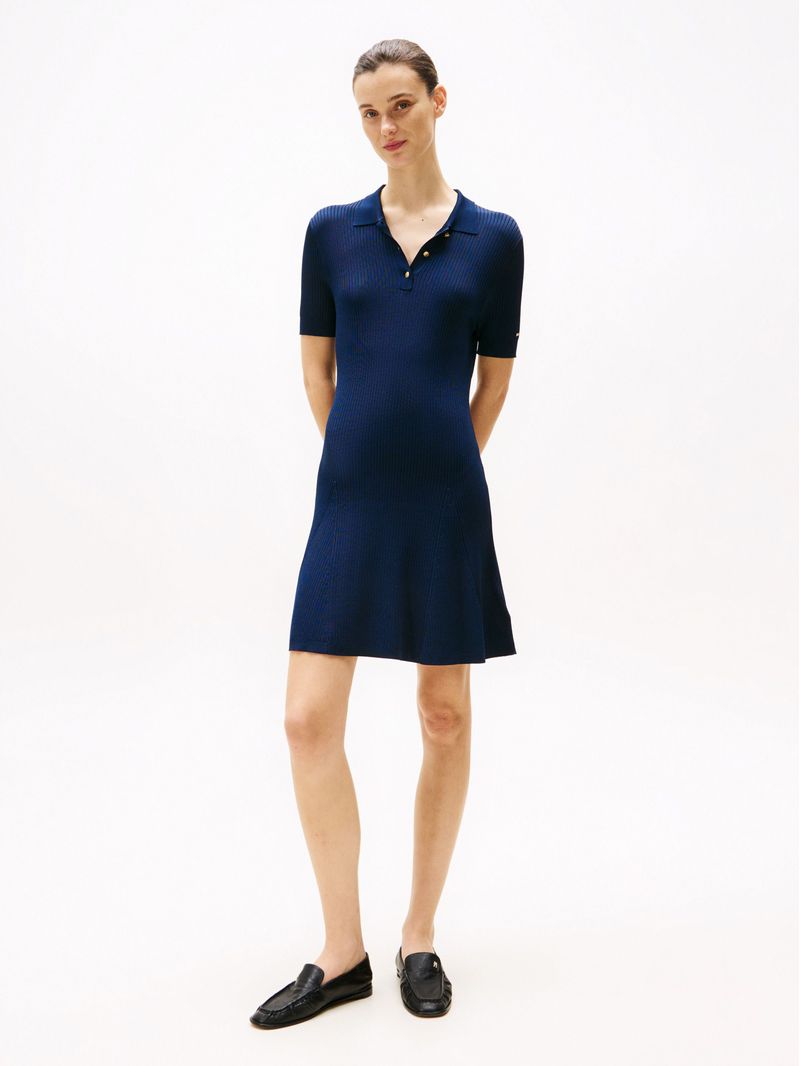 Minivestido-acanalado-con-cuello-chomba