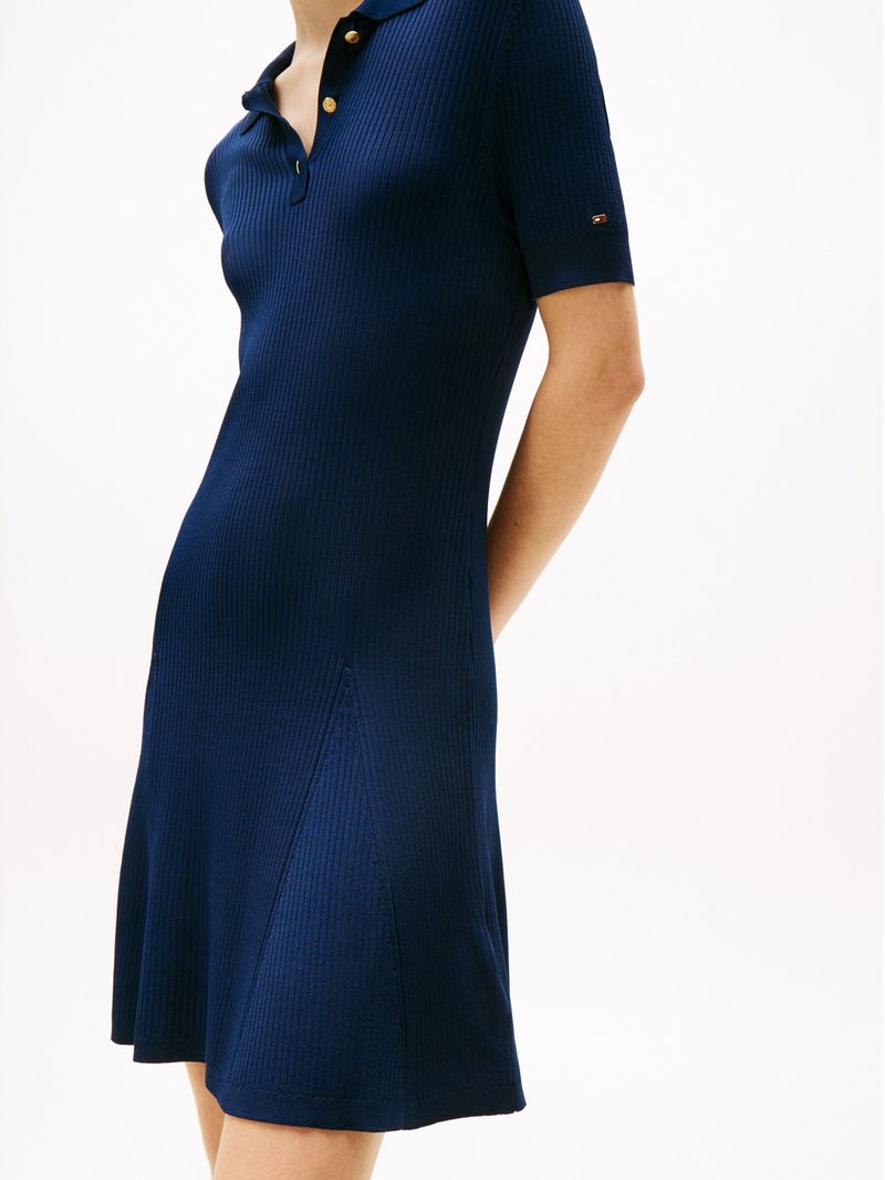 Minivestido-acanalado-con-cuello-chomba