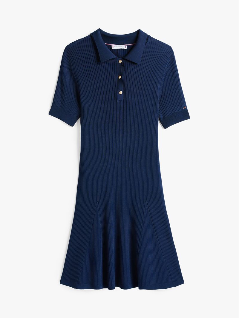 Minivestido-acanalado-con-cuello-chomba