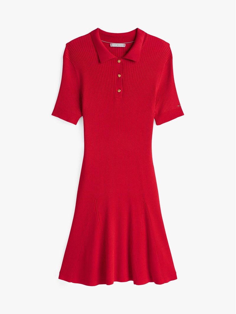 Minivestido-acanalado-con-cuello-chomba