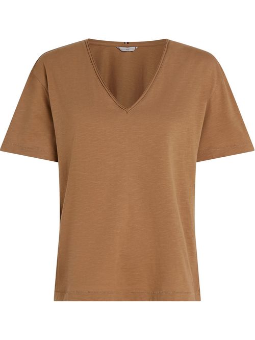 Remera texturizada con cuello en V