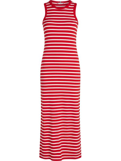 Vestido ajustado midi con textura acanalada