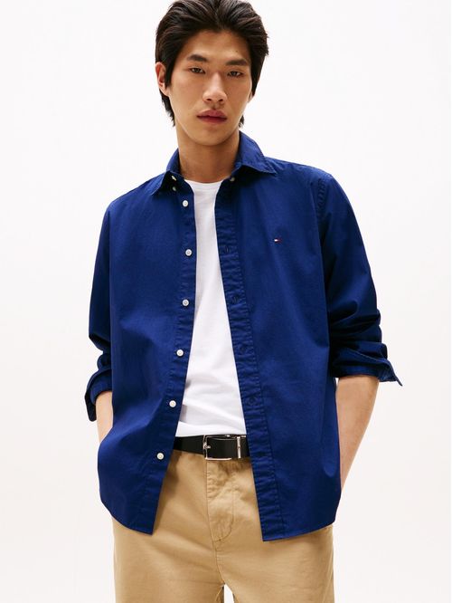 Camisa TH Flex regular de popelín