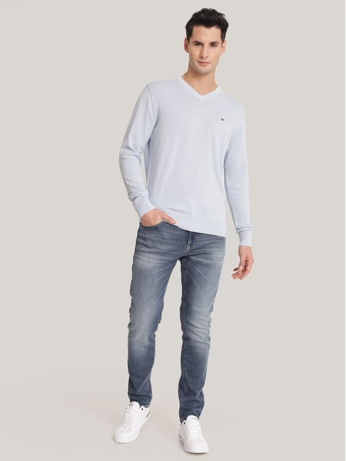 Sweater essential de cuello v