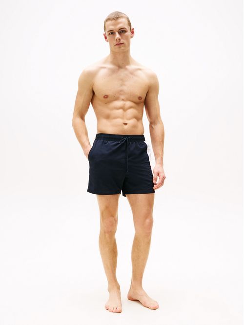 Bañador slim de medio largo con logo