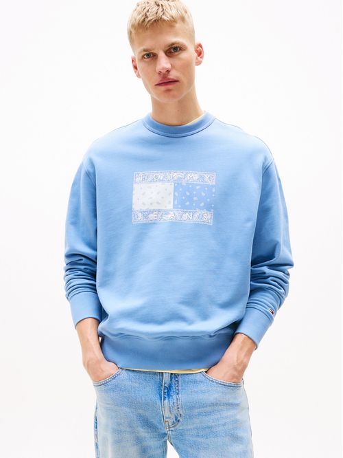 Buzo de corte amplio con logo de cachemir