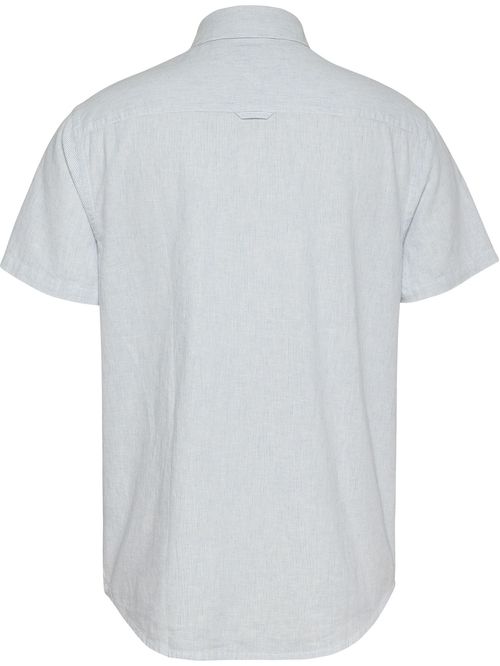 Camisa de manga corta en mezcla de lino