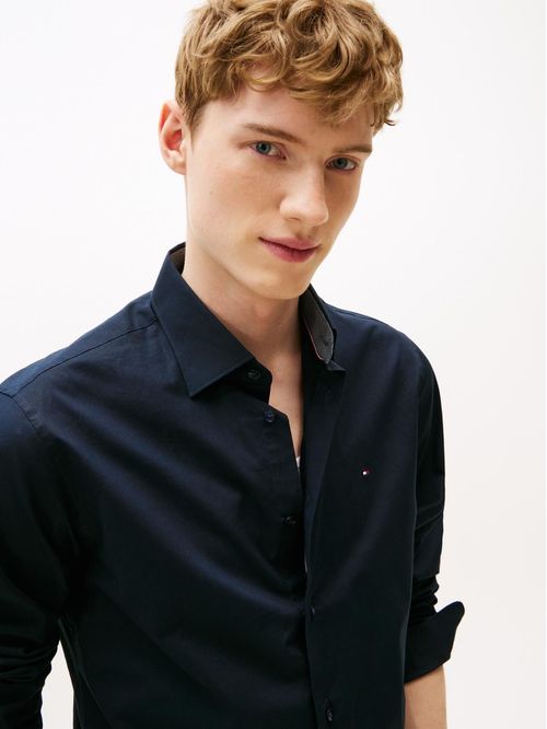 Camisa de manga larga con diseño de popelina