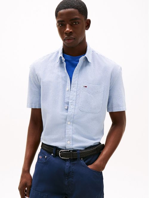 Camisa de rayas con manga corta