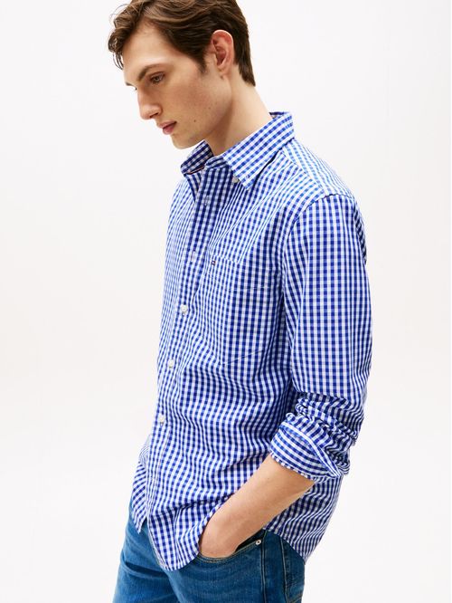 Camisa TH Flex de cuadros y corte regular