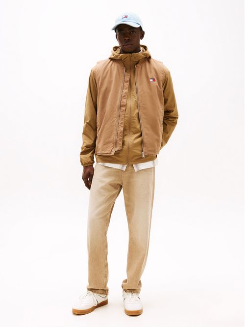 Chaleco de lona con cremallera