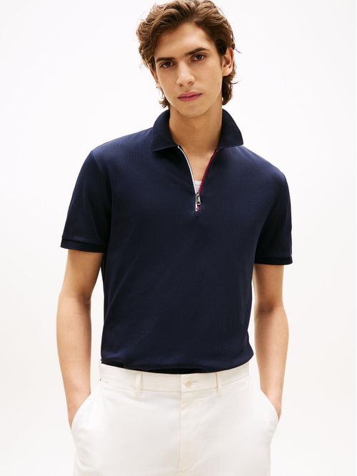 Chomba de corte regular con cierre de cremallera