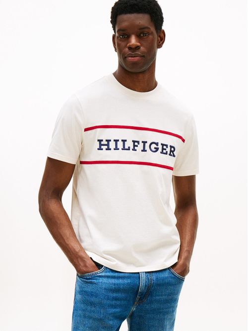 Remera americana colorblock con logo
