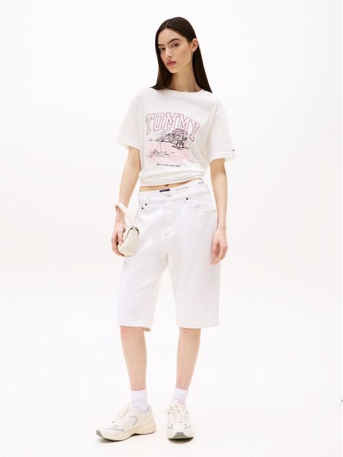 Remera de corte amplio con gráfico tropical