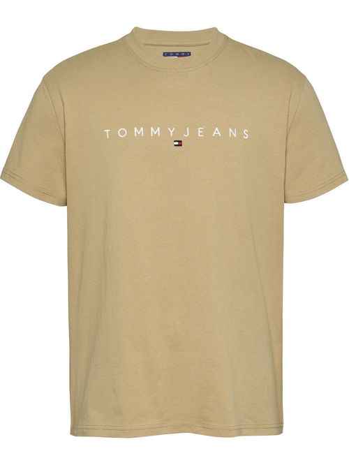 Remera de cuello redondo con logo lineal