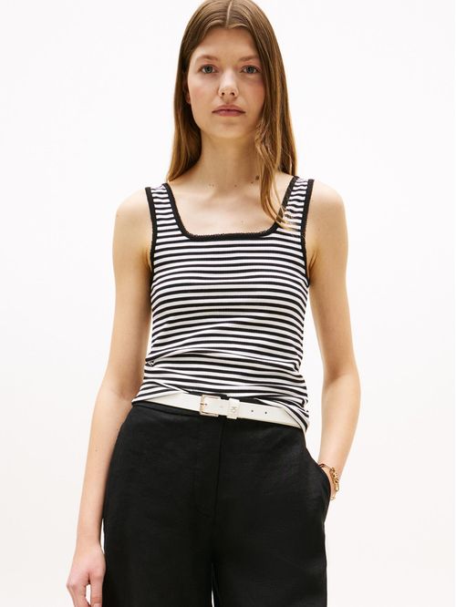 Remera de tirantes acanalada