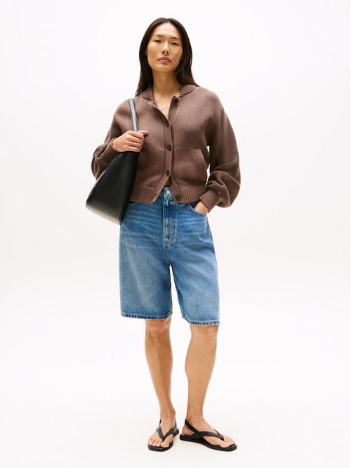 Pantalón corto denim recto Heritage