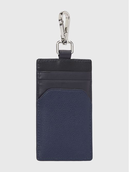 Tarjetero TH Business de piel con mosquetón