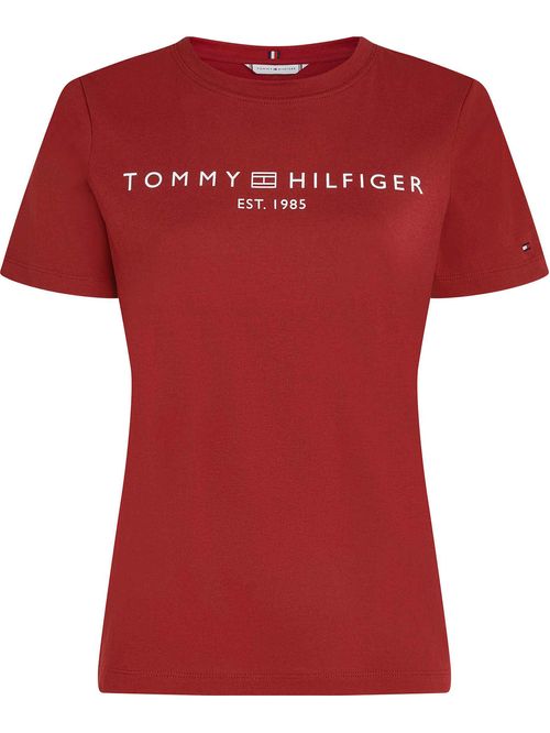 Remera con cuello redondo y logo distintivo